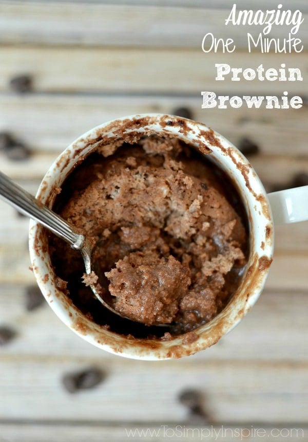 This Amazing One Minute Protein Brownie will truly knocks your socks off. The perfect amount of sweet yumminess to satisfy your craving without any quilt. 