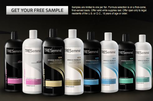 six bottles of tresemme shampoo and conditioner