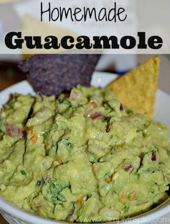 Homemade Guacamole in a bowl