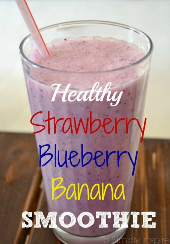 Healthy Strawberry Blueberry Banana Smoothie