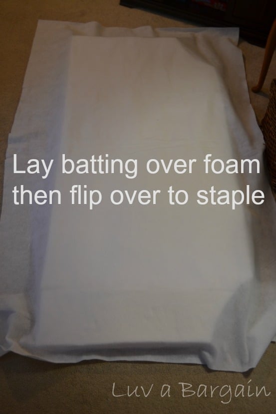 batting covering foam