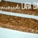 two homemade lara bars on a white plate