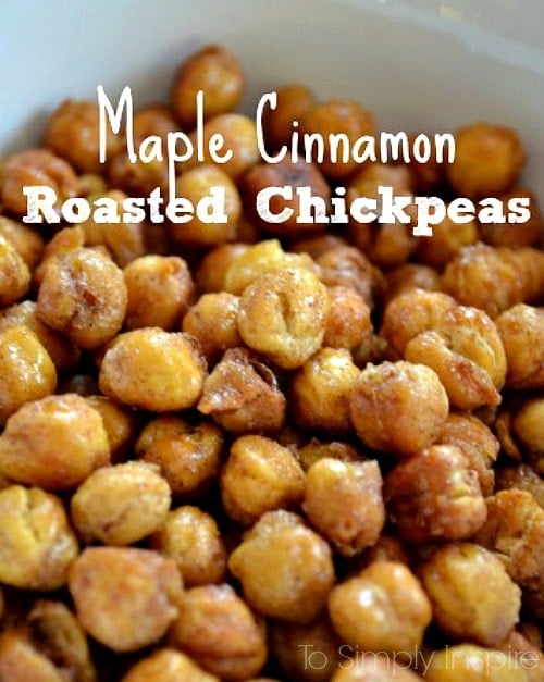 A pile of Maple Cinnamon Roasted Chickpea