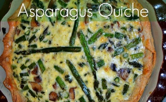 asparagus and mushroom quiche