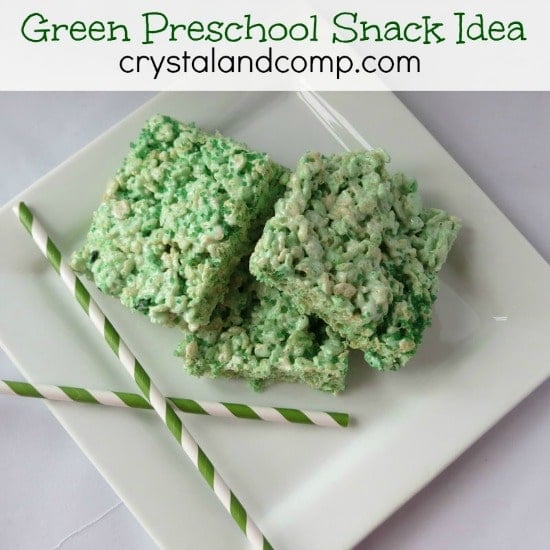 Green rice krispie treats