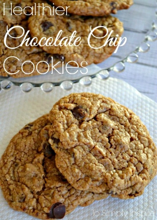 two chocolate chip cookies white napkin 