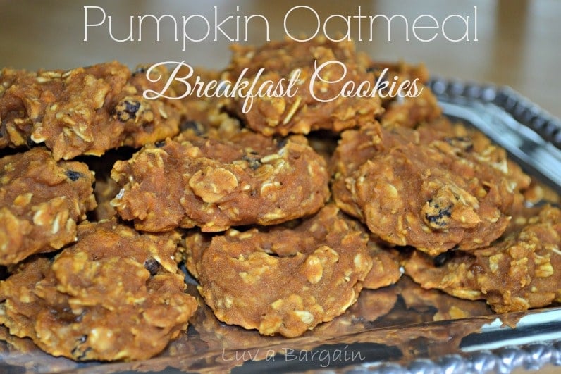 Pumpkin Oatmeal Breakfast Cookies