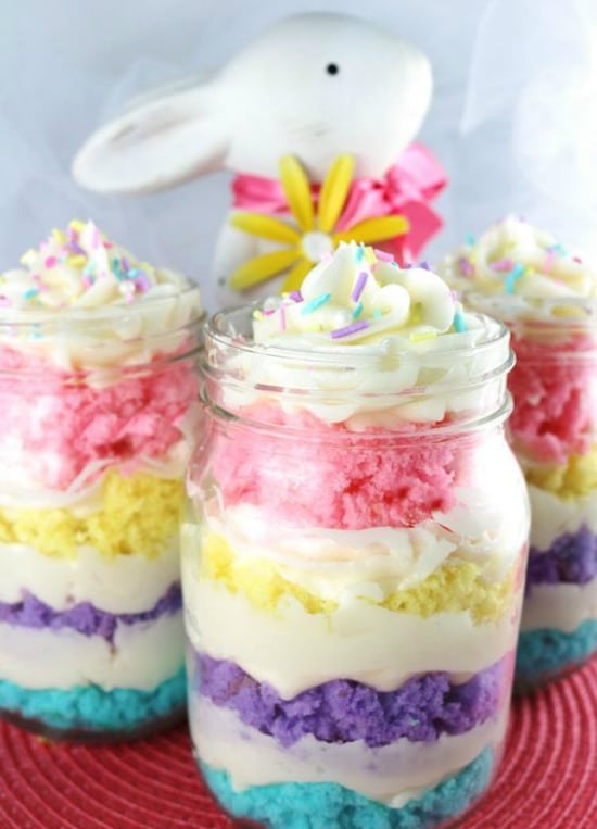 Springtime Cupcake in a Jar