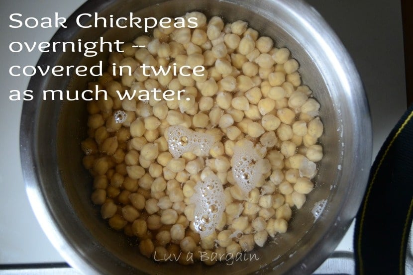 soak chickpeas