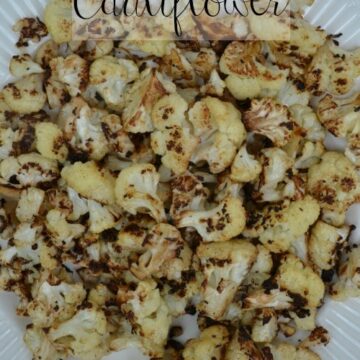 A plate of balsamic roasted cauliflower