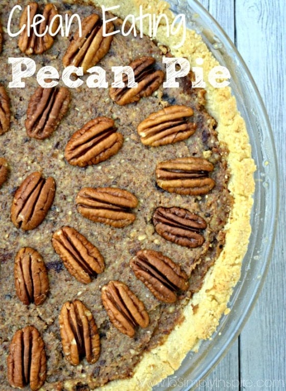 pecan pie with pecan halves on top