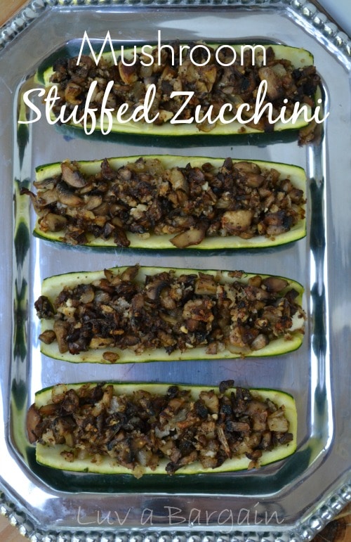 Mushroom Stuffed Zucchini