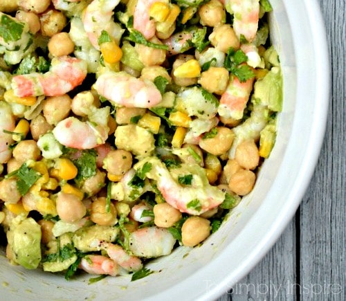 Cilantro Lime Shrimp, Avocado, Chickpea Salad1