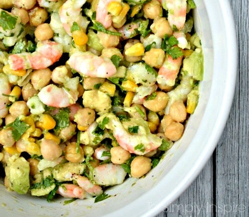 Cilantro Lime Shrimp, Avocado, Chickpea Salad1