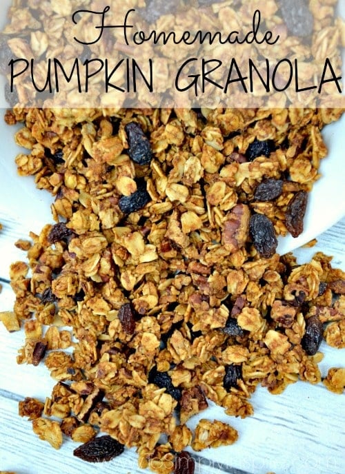 Pumpkin Granola Recipe by To Simply Inspire