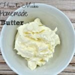 homemade butter in a white bowl