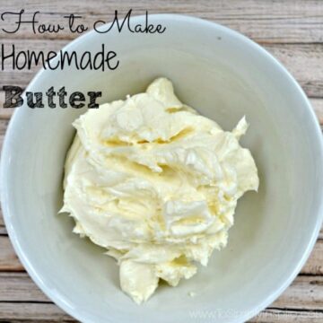 homemade butter in a white bowl