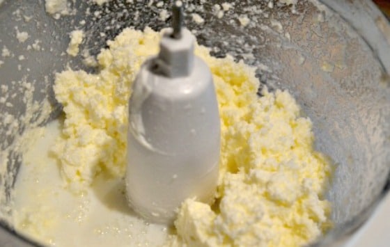 a food processor with butter 