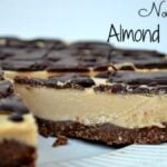 closeup of a slice of almond butter pie