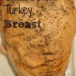 turkey breast in a white dish