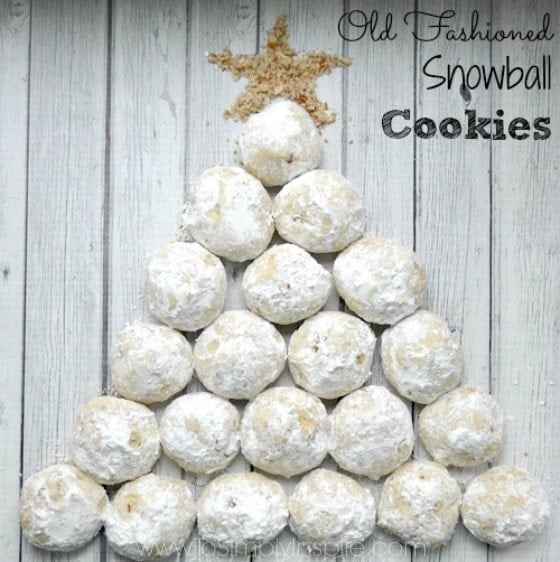  Snowball Cookies shaped into a triable with a star on top