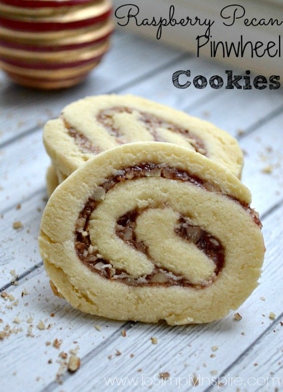 a closeup of a stack of pinwheel cookies