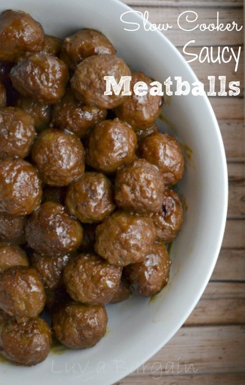 Slow Cooker Saucy Meatballs