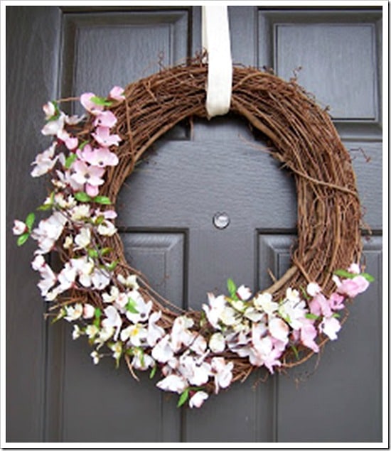 cherry blossom wreath