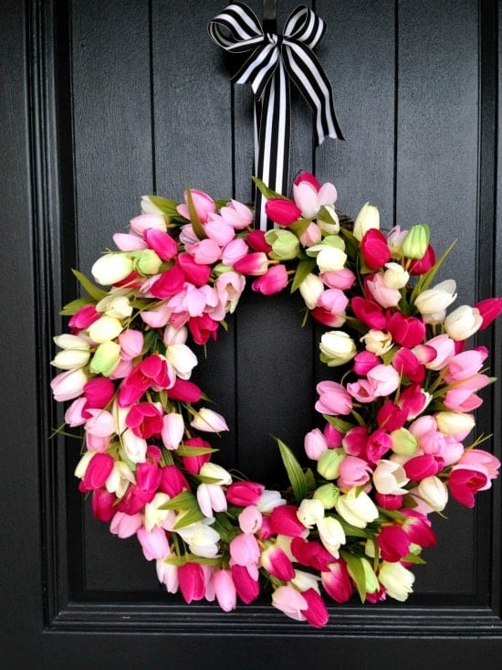 spring tulip wreath