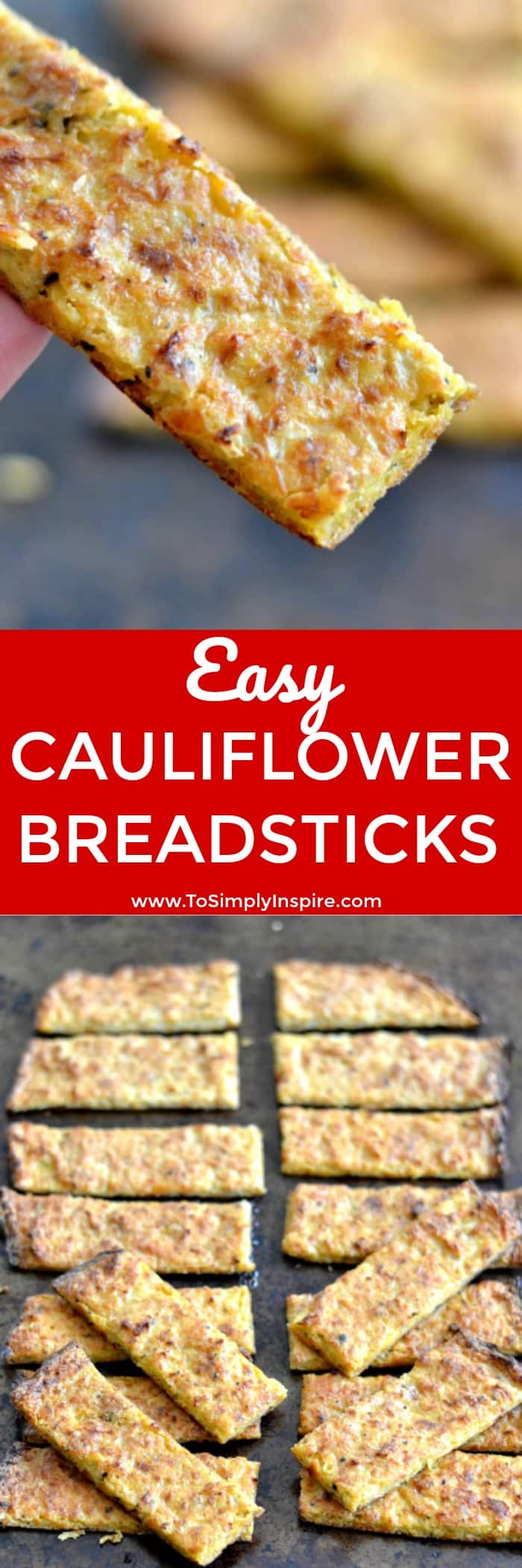 Cauliflower Breadsticks, Healthy and LowCarb To Simply Inspire