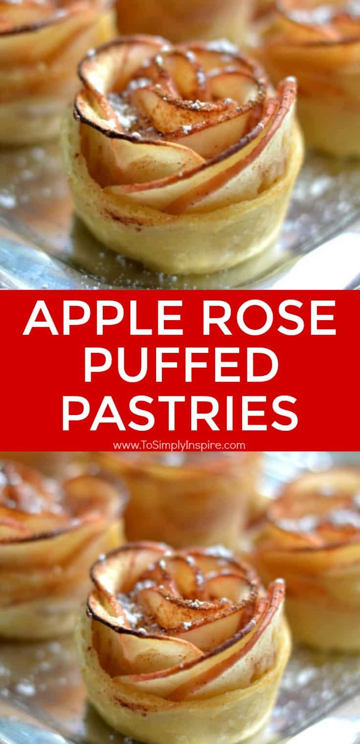 apple rose puffed pastries