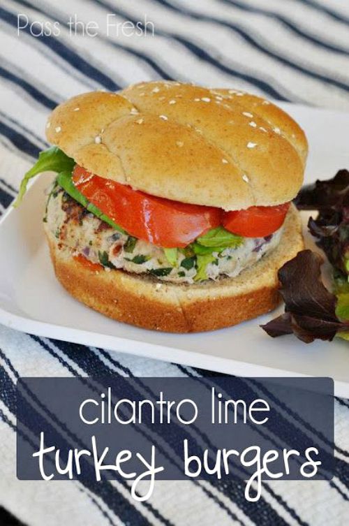 Cilantro Lime Turkey Burgers