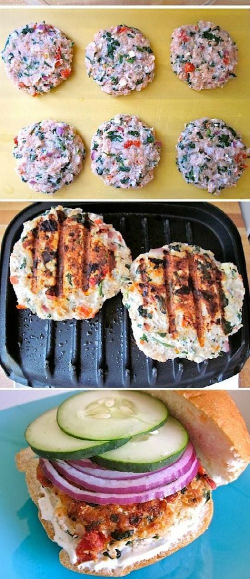 Greek Turkey Burgers