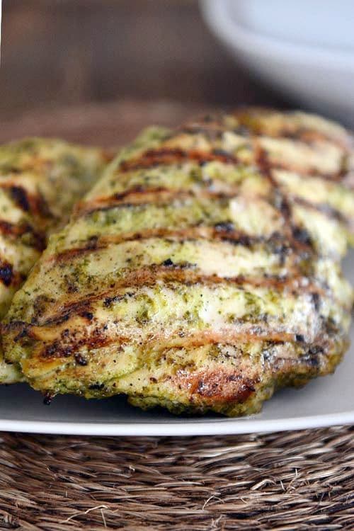 Pesto Marinated Grilled Chicken