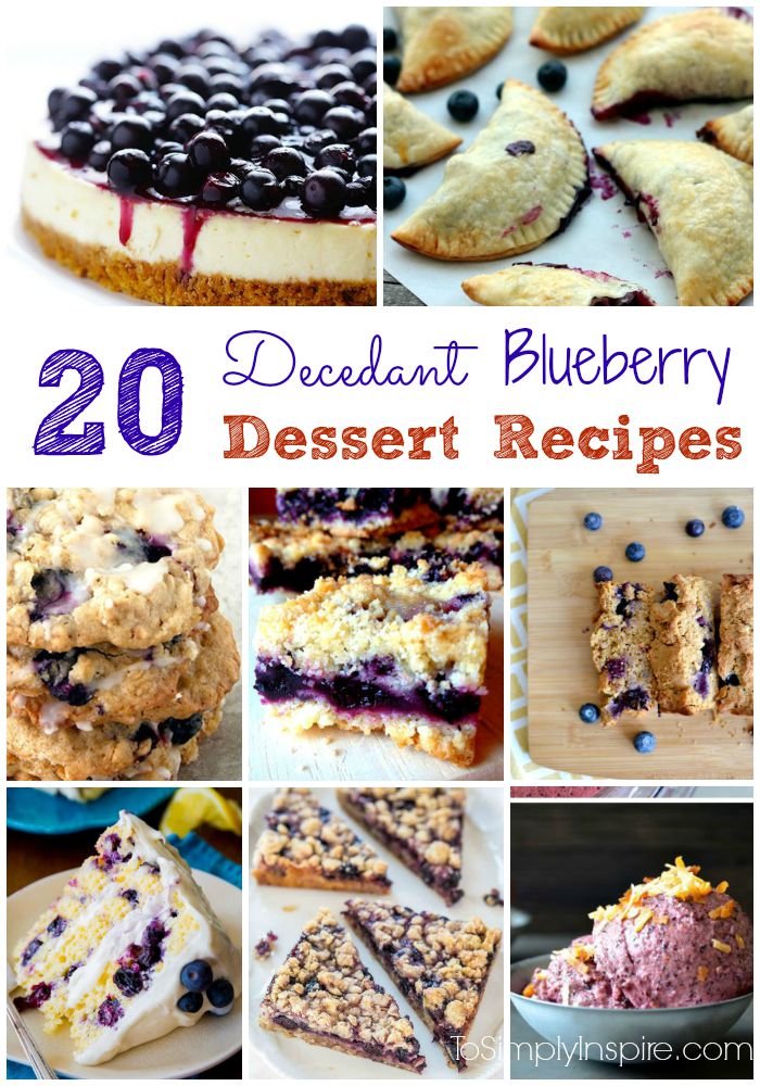 20 Decedent Blueberry Dessert Recipes