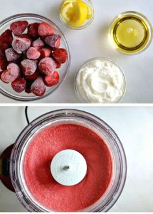 5-Minute Healthy Strawberry Frozen Yogurt Recipe
