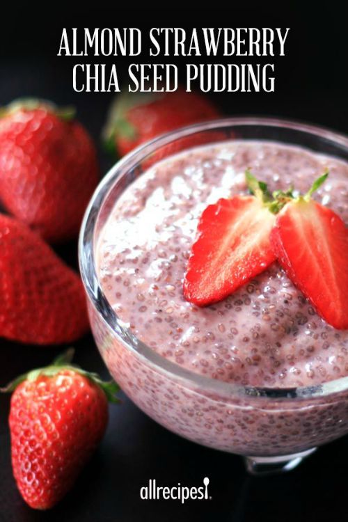 Almond Strawberry Chia Seed Pudding