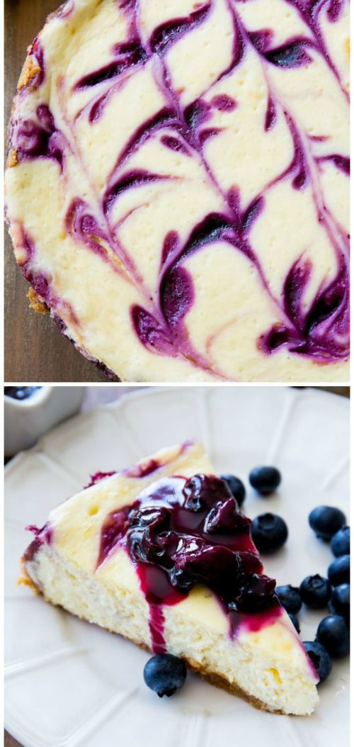 Blueberry Swirl Cheesecake