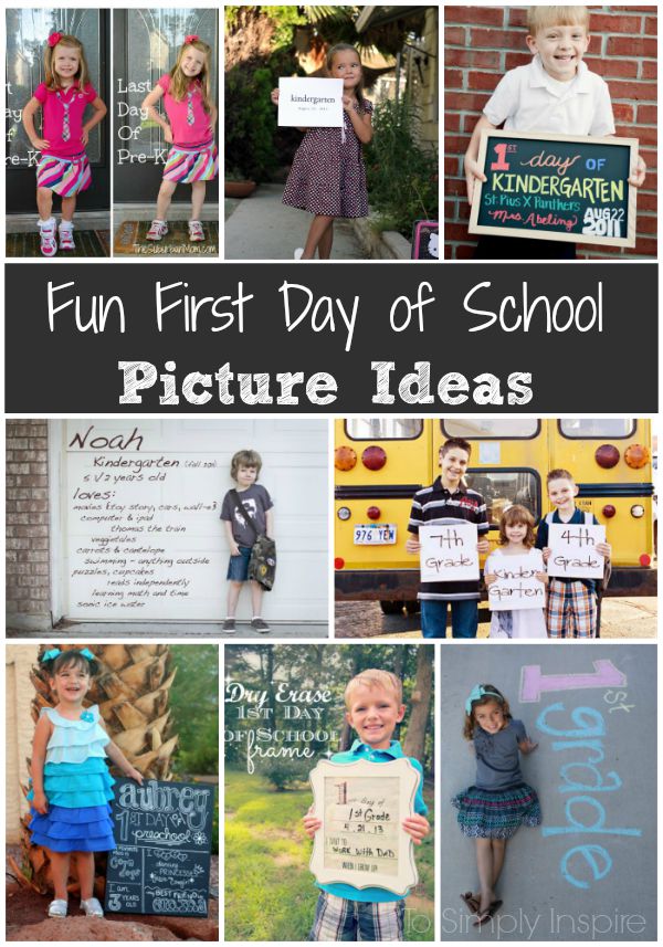 First Day of School Picture Ideas 