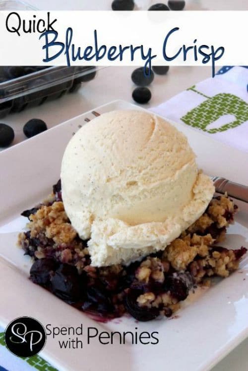 Quick & Easy Blueberry Crisp