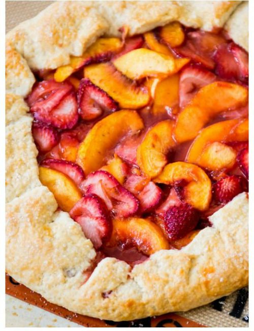 Rustic Strawberry Peach Tart