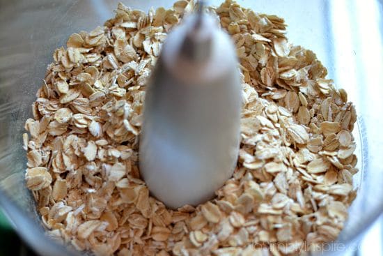 dry oats in a food processor