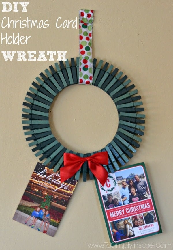 DIY Christmas Card Holder Wreath