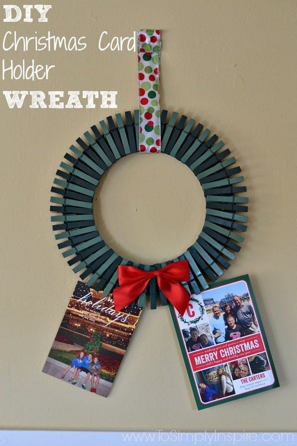 Diy Christmas Card Holder Wreath