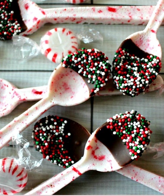 DIY Peppermint Candy Spoons