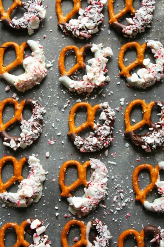 Peppermint Bark Double-Dipped Pretzels