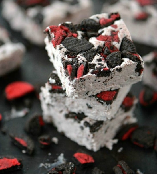 Three Ingredient Peppermint Oreo Fudge