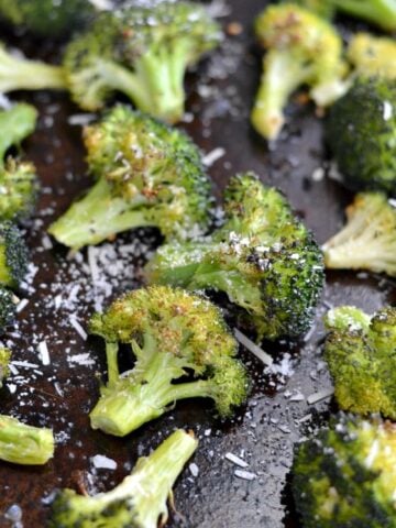 A close up of a piece of broccoli