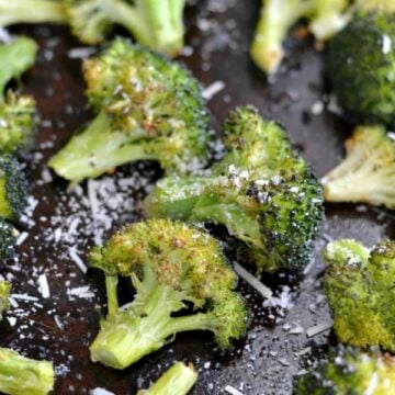 A close up of a piece of broccoli