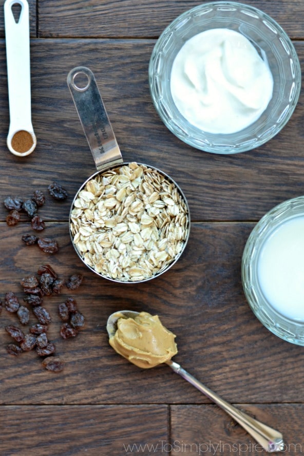 Ingredients for healthy Overnight Oats